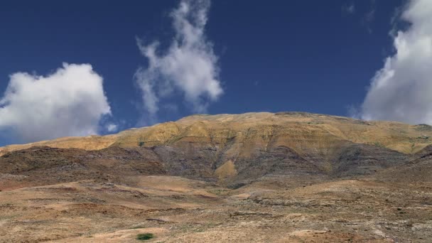 Paisaje de montaña del desierto, Jordania, Oriente Medio — Vídeo de stock