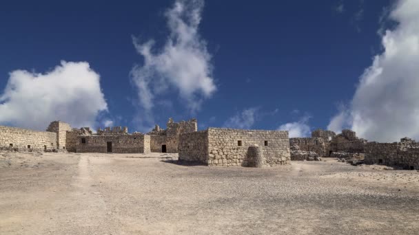 Ruins of Azraq Castle, central-eastern Jordan, 100 km east of Amman, Jordan — Wideo stockowe