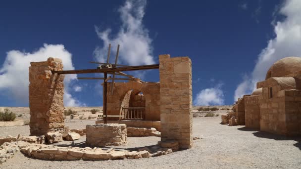 Quseir Castello deserto di Amra vicino ad Amman, Giordania — Video Stock