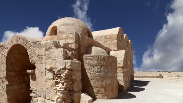 Замок касейр АМРА пустелі біля Аммана, Йорданія — стокове відео