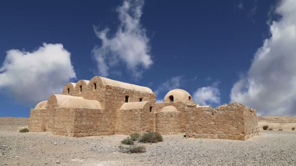 Castillo del desierto de Quseir Amra cerca de Ammán, Jordania — Vídeo de stock