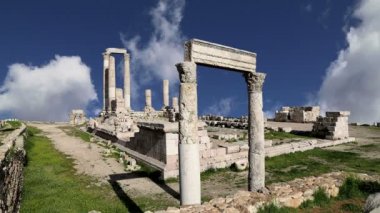 Amman şehir simgeleri- eski Roma Kalesi Tepesi, Ürdün