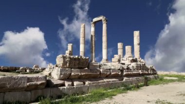 Amman şehir simgeleri- eski Roma Kalesi Tepesi, Ürdün