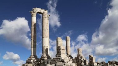 Amman şehir simgeleri- eski Roma Kalesi Tepesi, Ürdün
