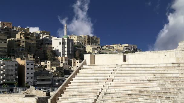 Romerska teatern i amman, Jordanien — Stockvideo