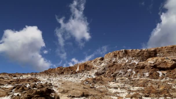 Jordan, Orta Doğu, ölü deniz tuzu — Stok video