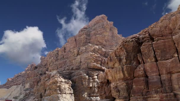 Wadi Mujib, Jordan 바위 — 비디오