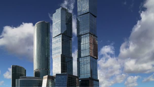 Skyskrapor i International Business Center (stad), Moskva, Ryssland — Stockvideo
