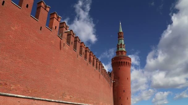 Kremlin Wall that surrounds the Moscow Kremlin,Russia — Stock Video