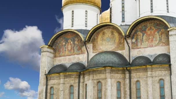 Cathédrale de l'Assomption (site du couronnement des tsars russes), Moscou Kremlin, Russie.Site du patrimoine mondial de l'UNESCO — Video