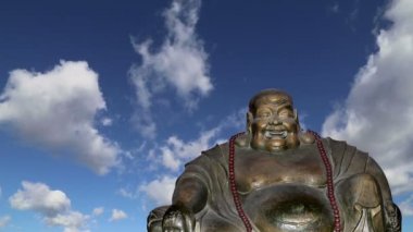 Budist Tapınağı. Buda Heykeli - Beihai Park - Pekin, Çin Yasak Şehir kuzeybatısında bir imparatorluk bahçesi