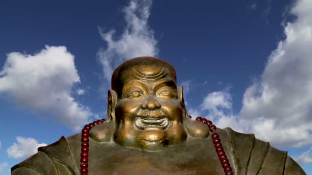 Βουδιστής ναός. Άγαλμα του Βούδα--πάρκο Μπεϊχάι--είναι ένας αυτοκρατορικός Κήπος στα βορειοδυτικά της απαγορευμένης πόλης στο Πεκίνο, Κίνα — Αρχείο Βίντεο