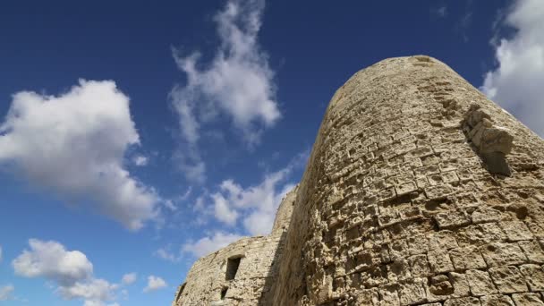 Rhodes turm von st. nicholas, griechenland (zeitraffer)) — Stockvideo