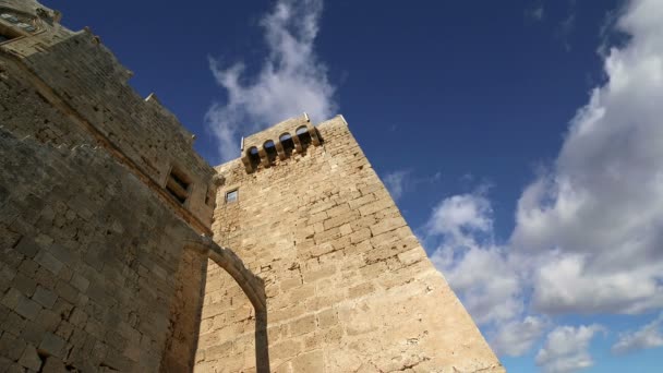 Lindos Acropolis on Rhodos Ancient Archeological site,Greece — Stock Video