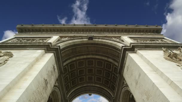 Arc de Triomphe, Paris,France, Central Europe — 图库视频影像