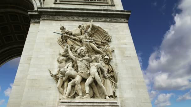 Arc de Triomphe, Paris,France, Central Europe — Stok video