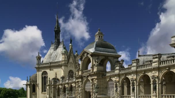 Chateau de Chantilly (Chantilly Castle), Oise, Picardia, França — Vídeo de Stock