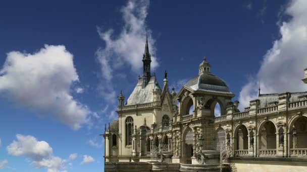 Chateau de Chantilly (Castillo de Chantilly), Oise, Picardie, Francia — Vídeos de Stock