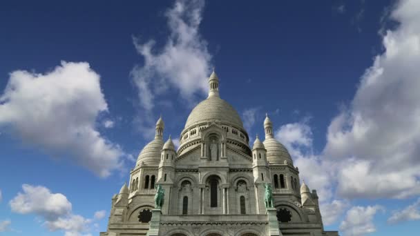 Basilica of the Sacred Heart, Paris, France — стоковое видео