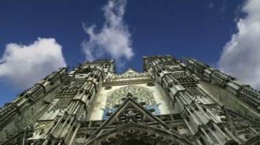 Gotik Katedrali Saint Gatien (1170 ve 1547 arasında inşa edilmiş), Tours, Fransa
