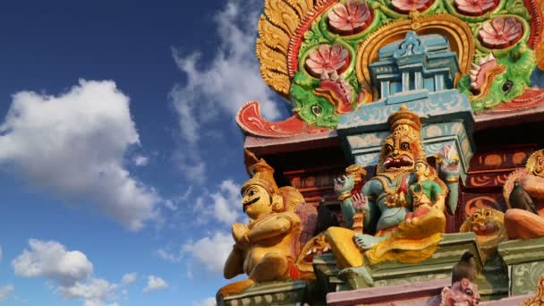 Tradiční hinduistický chrám, Jižní Indie, Kerala — Stock video