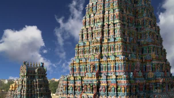 Meenakshi hindu Tapınağı Madurai, Tamil Nadu, Güney Hindistan — Stok video
