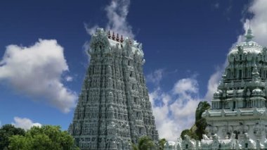 Suchindram Tapınağı Shiva, Vişnu ve Brahma, korumalı Unesco.Kanniyakumari, Tamil Nadu, Güney Hindistan tarafından tanrılara adanmış