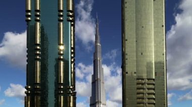 Modern gökdelenler, Sheikh zayed road, Dubai, Birleşik Arap Emirlikleri.Dubai dünyanın en hızlı büyüyen şehridir