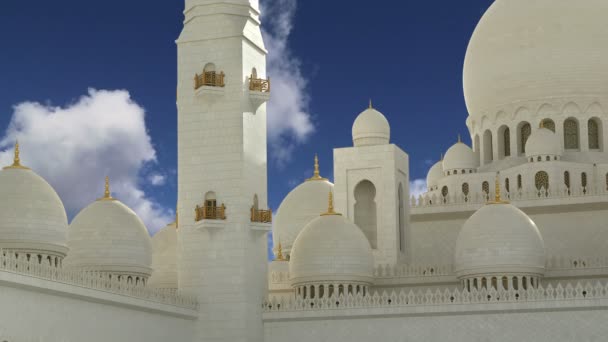 阿布扎比 谢赫扎耶德白清真寺， 阿联酋 — 图库视频影像