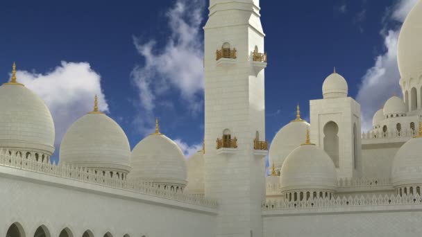 Abu Dhabi Sheikh Zayed Moschea Bianca, Emirati Arabi Uniti — Video Stock