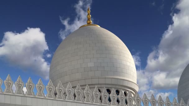 阿布扎比 谢赫扎耶德白清真寺， 阿联酋 — 图库视频影像