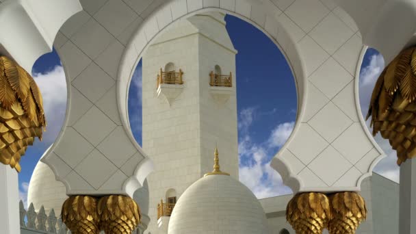 Abu Dhabi Sheikh Zayed White Mosque, ZEA — Wideo stockowe