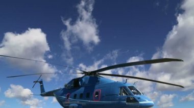 Rotor ve modern askeri helikopter gövde bölümü detayları