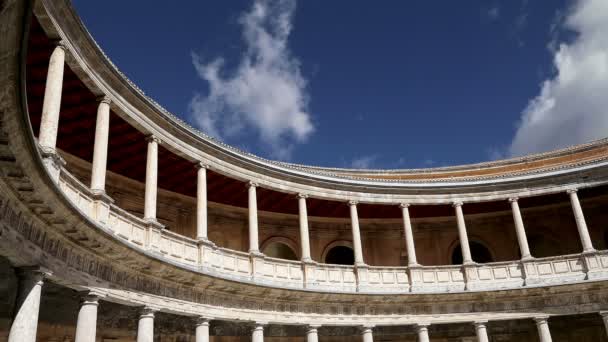 Palais Renaissance de Carlos V, Alhambra, Grenade, Espagne — Video