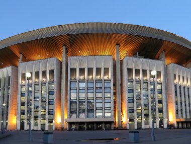 Moskova, Rusya (gece) Olimpiyat Stadyumu oluşturma