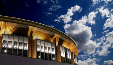Moskova, Rusya (gece) Olimpiyat Stadyumu oluşturma