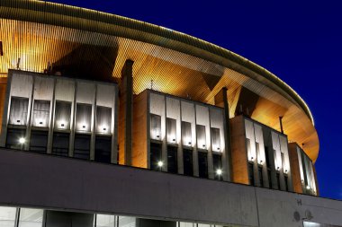 Moskova, Rusya (gece) Olimpiyat Stadyumu oluşturma