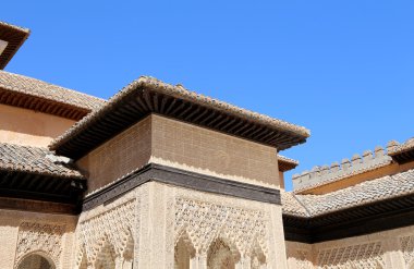 Alhambra Palace - Ortaçağ Mağribi Kalesi Granada'da, Endülüs, İspanya