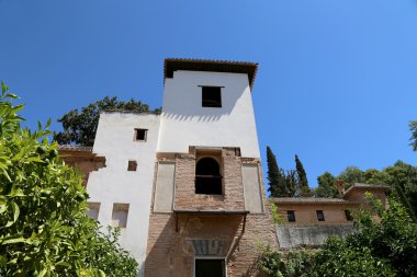 Alhambra Palace - Ortaçağ Mağribi Kalesi Granada'da, Endülüs, İspanya