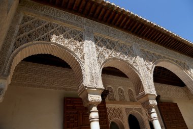 Alhambra Palace - Ortaçağ Mağribi Kalesi Granada'da, Endülüs, İspanya