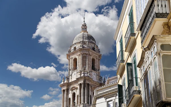 Catedral de Malaga-- é uma igreja renascentista na cidade de Málaga, Andaluzia, sul da Espanha — Fotografia de Stock