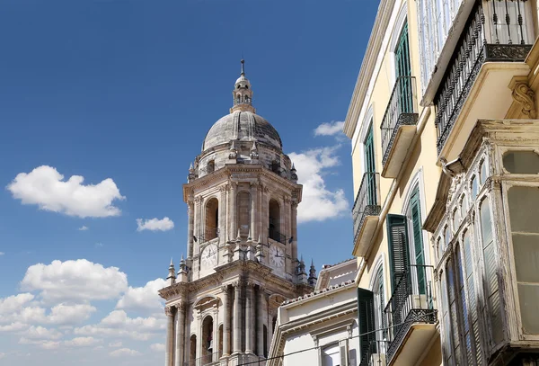 Kathedraal van Malaga--is een Renaissance-kerk in de stad Malaga, Andalusië, Zuid-Spanje — Stockfoto