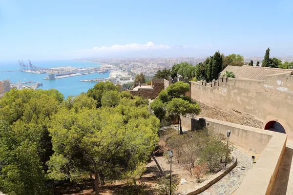 Gibralfaro Kalesi Malaga, Endülüs, İspanya. — Stok fotoğraf