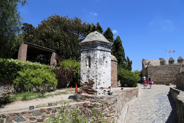 Castelo de Gibralfaro em Malaga, Andaluzia, Espanha . — Fotografia de Stock