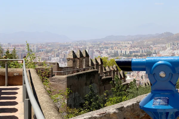 Castelo de Gibralfaro em Malaga, Andaluzia, Espanha . — Fotografia de Stock