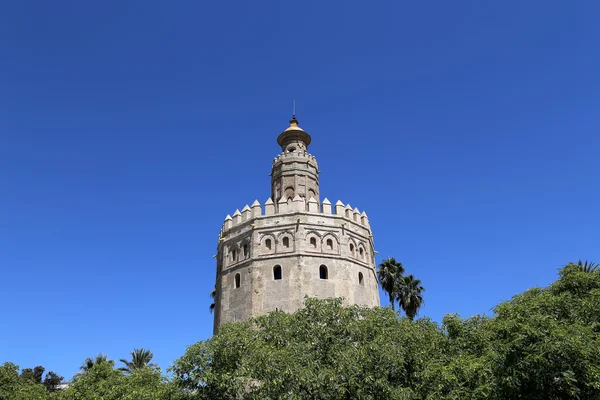 Πύργος Torre del Oro στη Σεβίλλη, Ανδαλουσία, νότια Ισπανία — Φωτογραφία Αρχείου