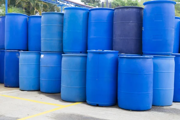 Big Blue Barrels — Stock Photo, Image