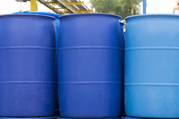 Big Blue Barrels — Stock Photo, Image