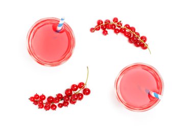 Red currant and fruit juice clipart