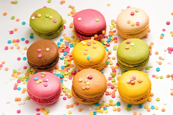 Söta färgglada macaroons — Stockfoto